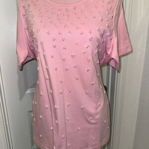 Pink Embellished Women's Top